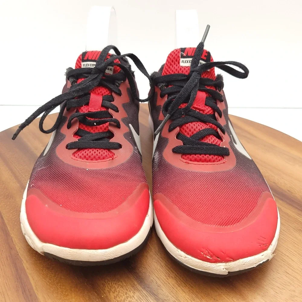 Nike Flex Experience RN 4 Running Shoes Boys 7 Y Sneakers Red‎ 749811-600